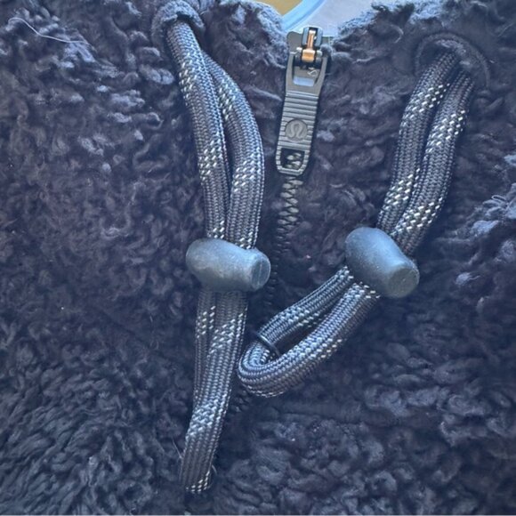 Lululemon Oh So Sherpa Fleece Half Zip Jacket Hoodie Pockets Jersey Lined Top 10 - Picture 7 of 16